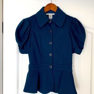 Diane Von Furstenberg Navy Button Down Shirt